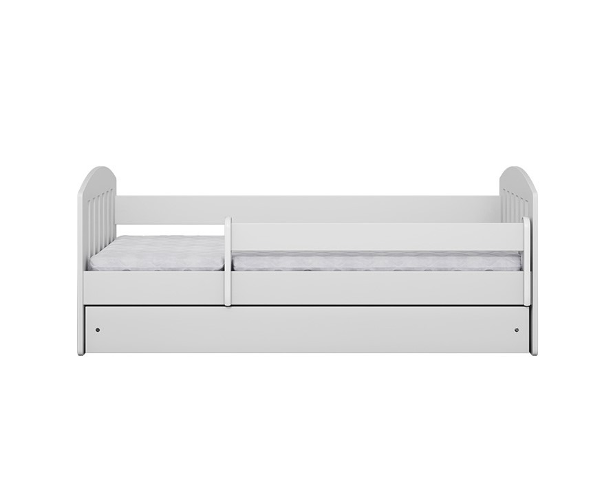 Lit EMMA petits barreaux de face blanc KAMAZZA