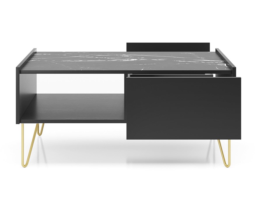 Table basse ALICIA fonctionnelle avec ses rangements optimale