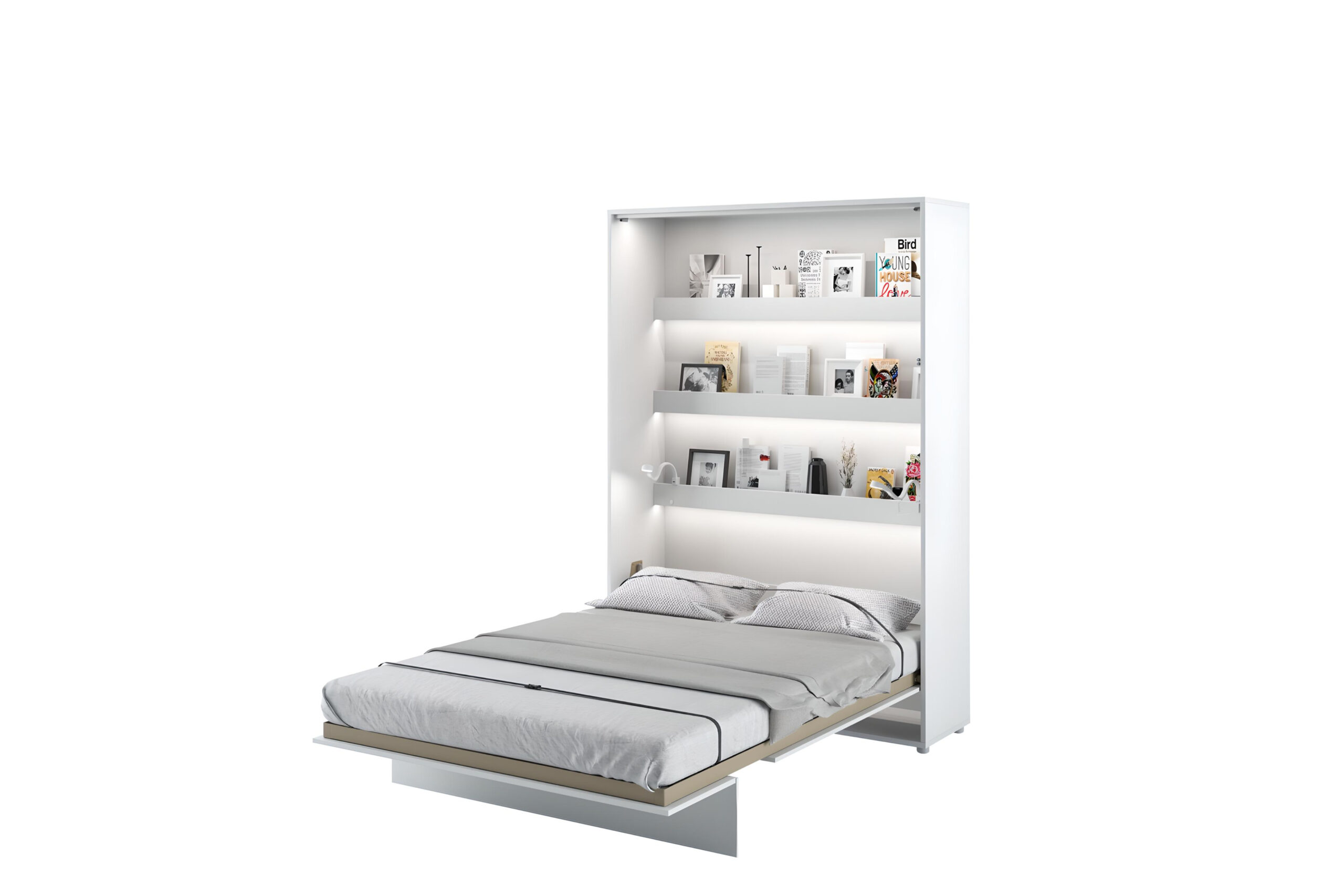 Lit escamotable vertical SMART un gain de place optimal blanc mat