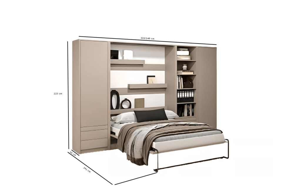 Dimensions LOLITA grand ensemble 2 tables de chevets.