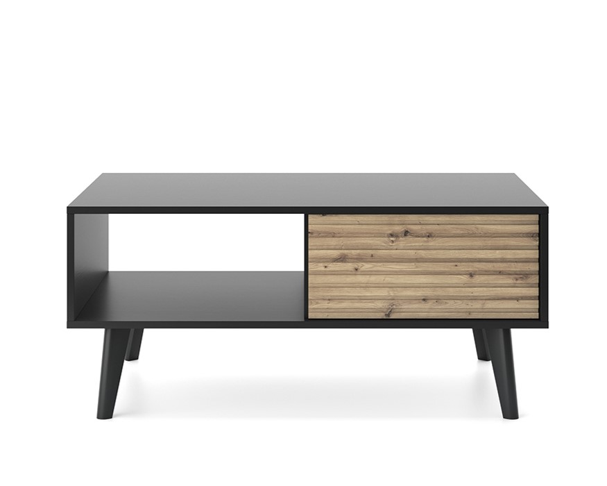 Design Moderne et Pratique, Table Basse ISAAC avec Double Tiroir
