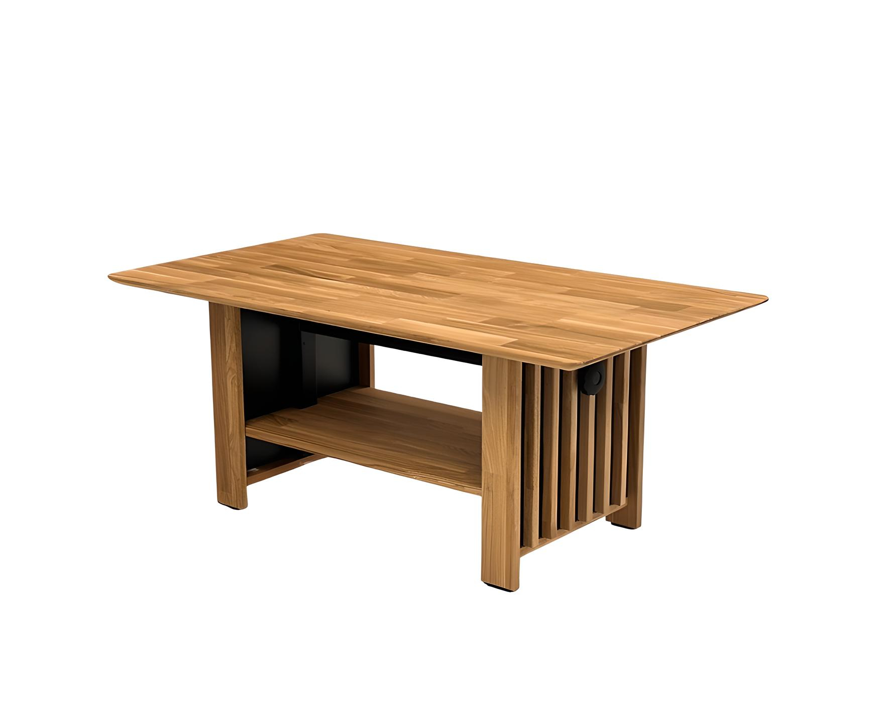 Table basse relevable bois massif Elia -Chêne naturel