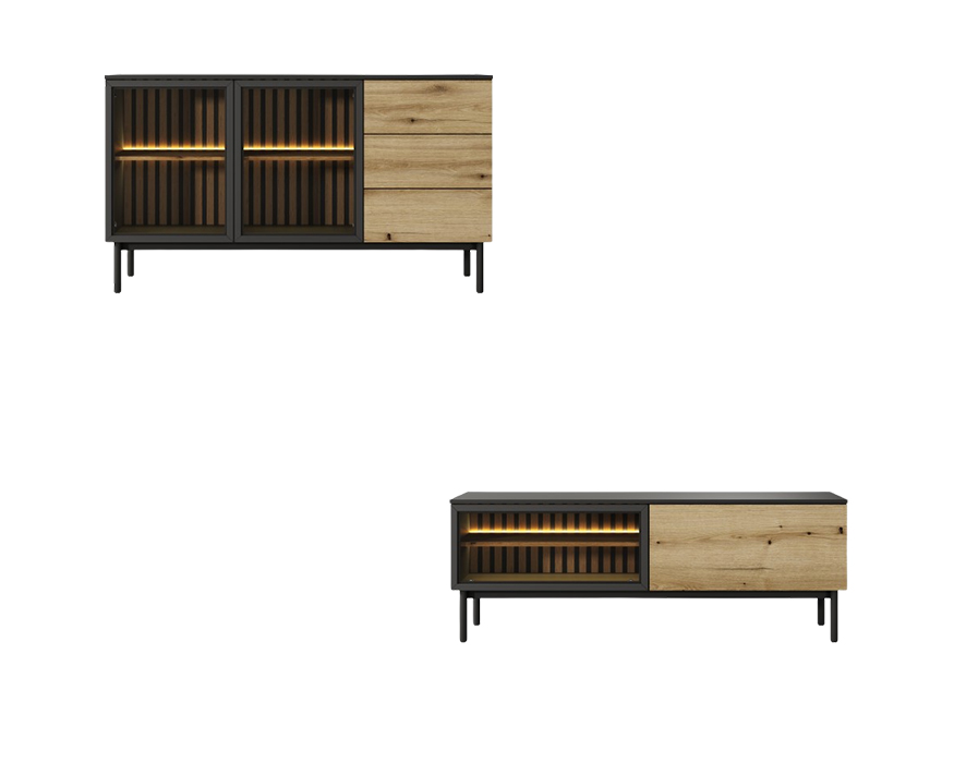 Salon complet avec buffet et meuble télé 150 cm – CAMILLE