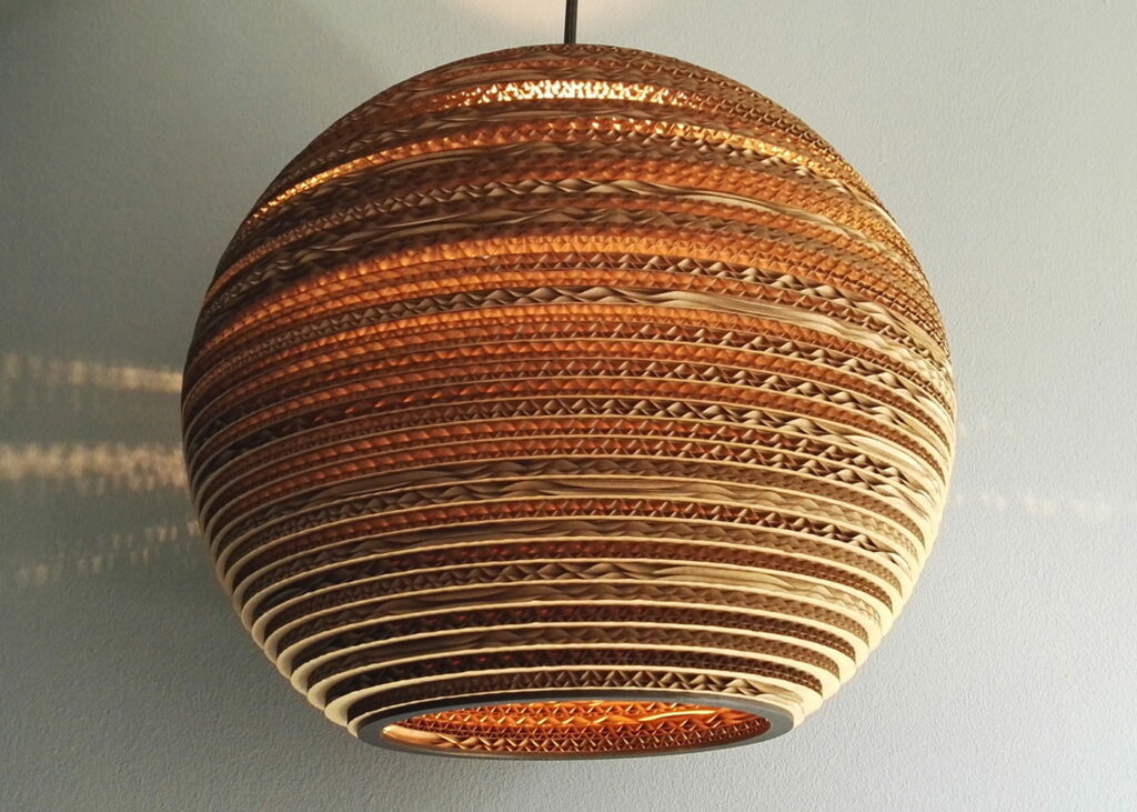 suspension luminaire design et écologique ronde KAMAZZA