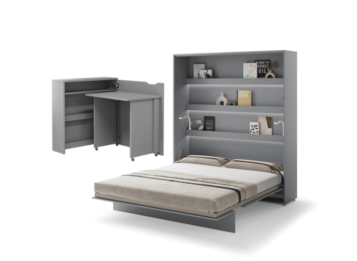 lit escamotable 2 personnes vertical SMART - bureau EASY droit - article