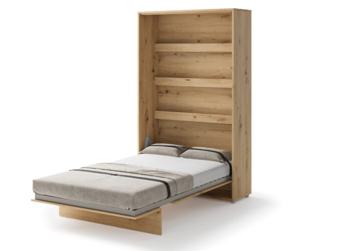 lit escamotable 1 personne 120x200 SMART - bois ouvert; lit escamotable 1 place