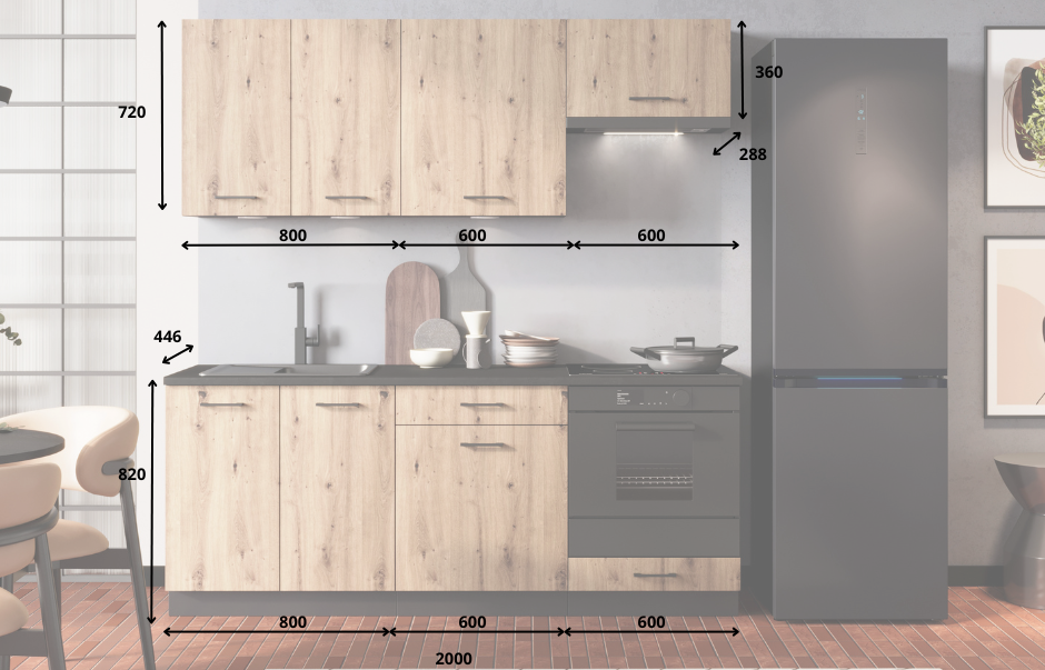 kichenette studio dimensions