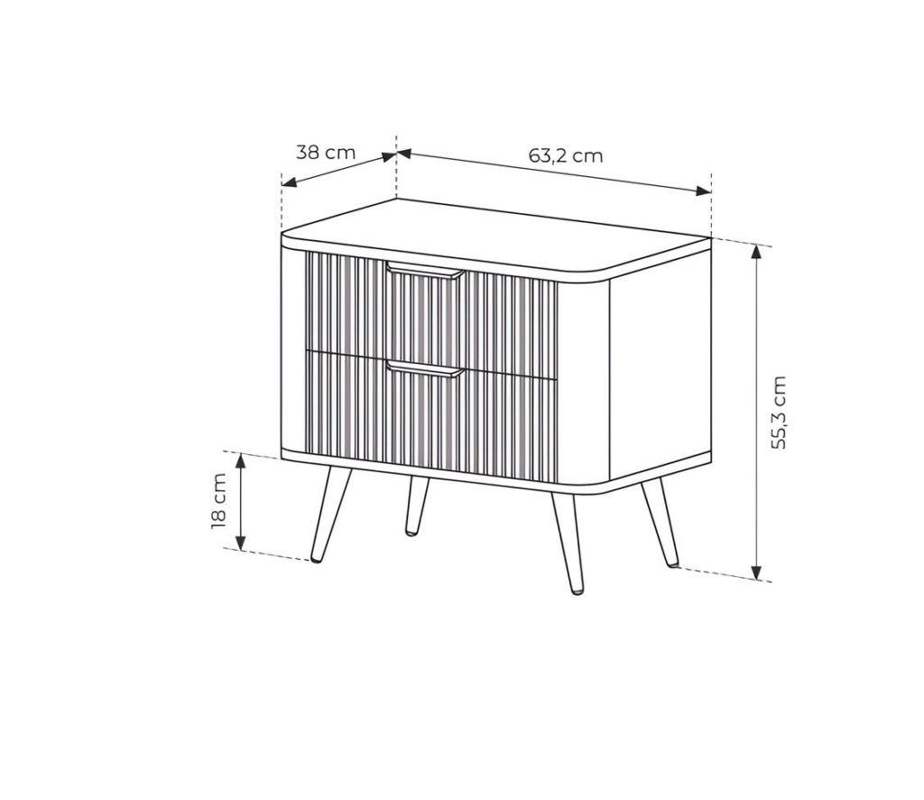 Lit coffre 160x200 cm avec chevets intégré - ASTA