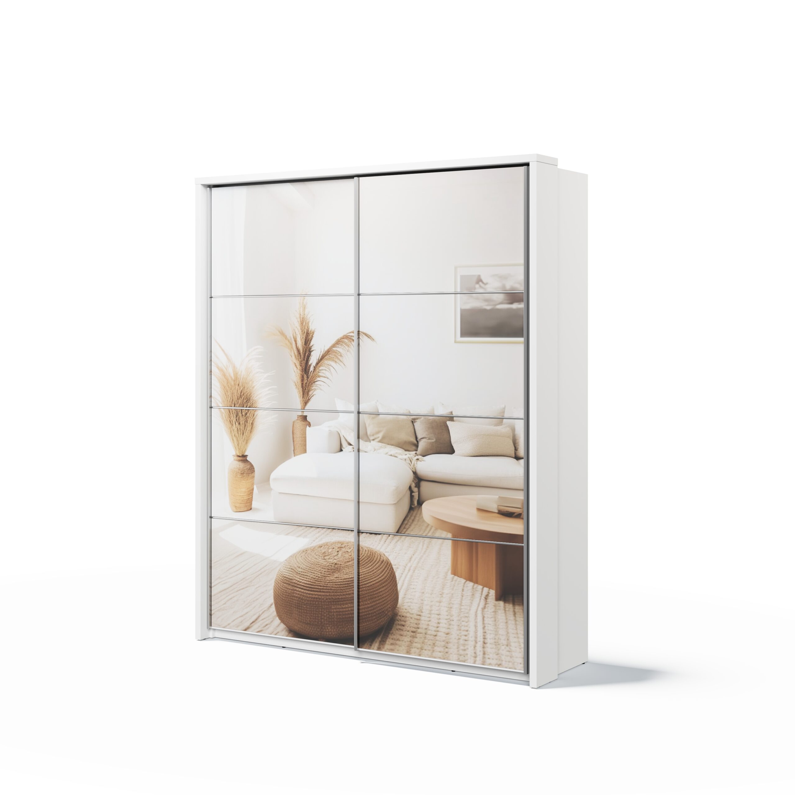 Armoire 2 portes avec miroir KAMAZZA