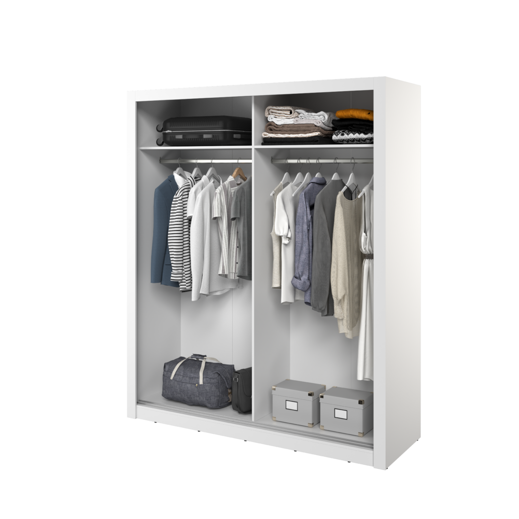 Armoire 2 portes avec miroir KAMAZZA