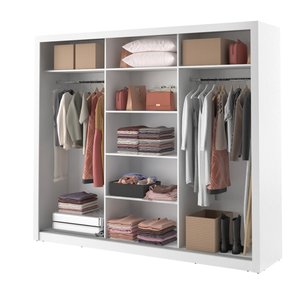 Dressing avec porte et miroir KAMAZZA