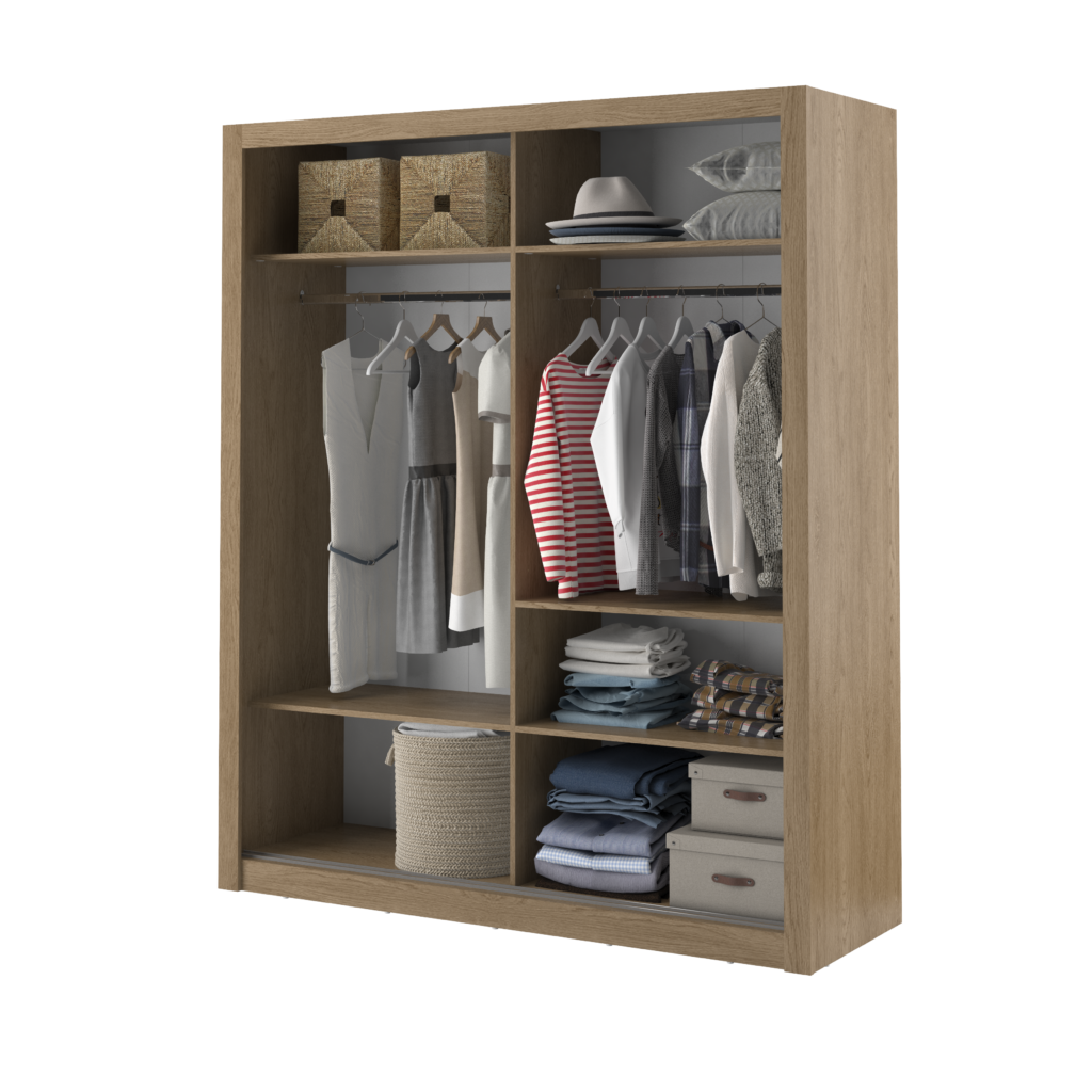 Dressing penderie 180 cm avec miroir 