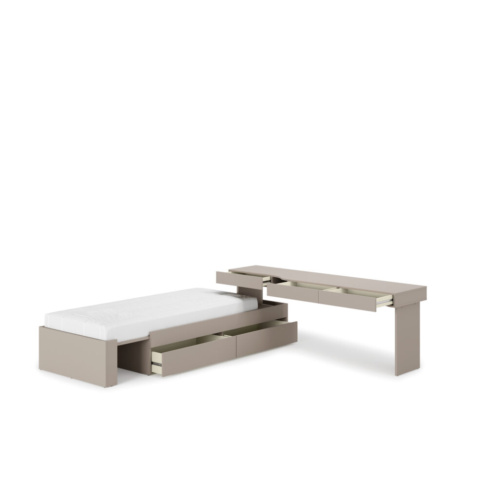 Ensemble lit avec bureau intégré collection MANON