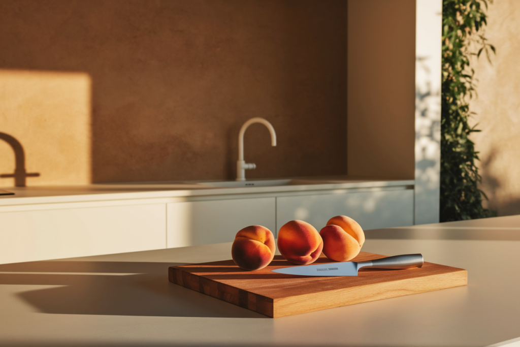 Une cuisine moderne blanche et bois