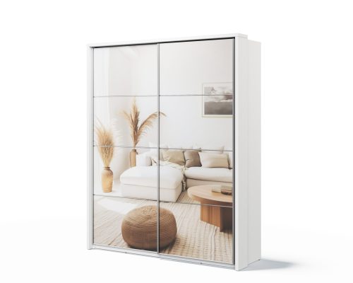 Armoire 2 portes avec miroir KAMAZZA