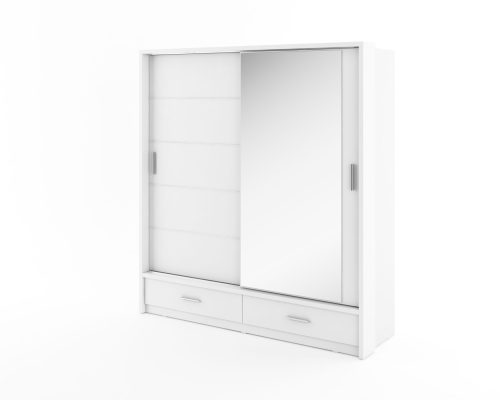 Armoire 2 portes avec miroir KAMAZZA